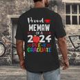 Proud MEMAW Of 2024 Pre-K Graduation Graduate Senior 2024 Men's Back Print T-Shirt