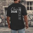 Proud Memaw Of A Class Of 2026 Graduate Senior 26 Graduation Men's Back Print T-Shirt