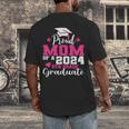Proud Mom Of 2024 5th Grade Graduate Mother Graduation Men's Back Print T-Shirt