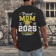 Proud Mom Of Two Class Of 2025 Graduates Twins Graduation Men's Back Print T-Shirt