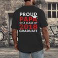 Proud Papa Of A Class Of 2018 Graduate Shirt Graduation Men's Back Print T-Shirt