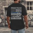 Proud Police Academy Survivor Graduation Men's Back Print T-Shirt