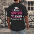 Proud Sister Of 5th Grade Graduate 2025 Family Graduation Men's Back Print T-Shirt