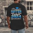 Proud Sister Of Three 2024 Graduate 23 Class Graduation Men's Back Print T-Shirt