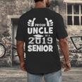 Proud Uncle Of A 2019 Senior School Graduation Shirt Men's Back Print T-Shirt
