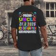Proud UNCLE Of a 2025 Kindergarten Graduate Graduation Men's Back Print T-Shirt