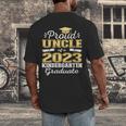 Proud Uncle Of Kindergarten Graduate 2023 Graduation Uncle Men's Back Print T-Shirt