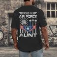Proud US Air Force Aunt Flag Air Force Graduation Aunt Tee Men's Back Print T-Shirt