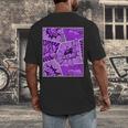 Purple Comic Book Purple Color Graphic Men's Back Print T-Shirt Purple Comic Book Purple Color Graphic Men's Back Print T-Shirt