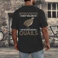 Quail Bird Lover Introvert Quail Men's Back Print T-Shirt Quail Bird Lover Introvert Quail Men's Back Print T-Shirt