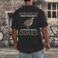 Quail Bird Lover Introvert Quail Men's Back Print T-Shirt