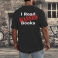 I Read Banned Books Censored Red Stamp Reading Librarian Men's Back Print T-Shirt