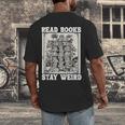 Read Books Stay Weird Introvert Book Lover Book Men's Back Print T-Shirt Read Books Stay Weird Introvert Book Lover Book Men's Back Print T-Shirt