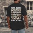 Read Books Stay Weird Introvert Book Lover Book Men's Back Print T-Shirt