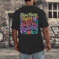 Reading Six Seven Meme Book Lover 67 Teacher 6 7 Men's Back Print T-Shirt