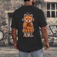 Red Panda Introvert For Red Pandas Fan Men's Back Print T-Shirt Red Panda Introvert For Red Pandas Fan Men's Back Print T-Shirt