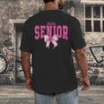Retro Senior 2026 Class Of 2026 Coquette Pink Bow Graduation Men's Back Print T-Shirt