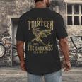 Retro Vintage The Thirteen Until The Darkness Claims Us Book Men's Back Print T-Shirt Retro Vintage The Thirteen Until The Darkness Claims Us Book Men's Back Print T-Shirt