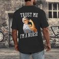 Rosie Riveter Nurse Shirt Nurse Graduation Shirt Men's Back Print T-Shirt
