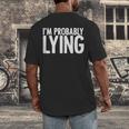 Sarcasm Humor Sassy Quote For Introvert People Men's Back Print T-Shirt