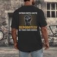 Sarcastic Anti Social Introvert Social Interaction Men's Back Print T-Shirt