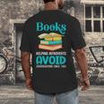 Sarcastic Books Anti Social Introvert Book Conversation Men's Back Print T-Shirt Sarcastic Books Anti Social Introvert Book Conversation Men's Back Print T-Shirt