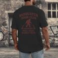 Sasquatch Book Club Bigfoot Reading Cryptid Vintage Men's Back Print T-Shirt
