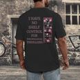 Saying Psychological Thriller Book Reader Lover Men's Back Print T-Shirt
