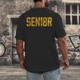 SEN18R Senior 2018 High School Graduation Party T-Shirt Men's Back Print T-Shirt