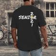 Senior 2021 Volleyball Graduation Shirt Men's Back Print T-Shirt