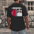Senior 2025 Bowling Player Class Of 2025 Graduation Seniors Men's Back Print T-Shirt