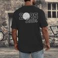 Senior 2025 Volleyball Mom High School Graduation Outfit Pro Men's Back Print T-Shirt