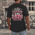 Senior 2026 Class Of 26 Coquette Pink Bow Graduation Cousin Men's Back Print T-Shirt