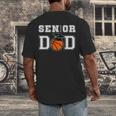 Senior 2026 Dad Basketball Graduation Men's Back Print T-Shirt