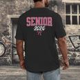 Senior 2026 Pink Coquette Bow Class Of 2026 Graduation Women Men's Back Print T-Shirt