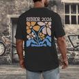 Senior 2026 Retro Groovy Flowers Graduation Men's Back Print T-Shirt