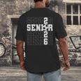 Senior 2026 Soccer Player Class Of 2026 Senior Graduation Men's Back Print T-Shirt