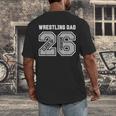 Senior 2026 Wrestling Dad Proud Senior 2026 Dad Graduation Men's Back Print T-Shirt