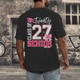 Senior 2027 Class Of 2027 Pink Coquette Bow Graduation Girl Men's Back Print T-Shirt