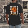 Senior Basketball Mom 2026 Basketball Graduation Men's Back Print T-Shirt