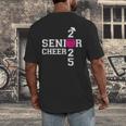 Senior Cheerleader Cheer Class Of 2025 Graduation Graduate Men's Back Print T-Shirt