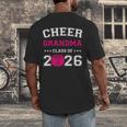Senior Cheerleader Grandma Cheer Class Of 2026 Graduation Men's Back Print T-Shirt