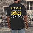 Senior Class Of 2022 Sunflower Graduation Seniors 22 Men's Back Print T-Shirt