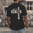 Senior Class Of 2024 Football Graduation Party Favors 2024 Men's Back Print T-Shirt