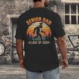 Senior Dad Class Of 2026 Bigfoot Vintage Graduation Men's Back Print T-Shirt