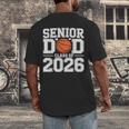 Senior Dad Class Of 2026 Cute Basketball Dad Graduation 2026 Men's Back Print T-Shirt