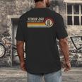 Senior Dad Class Of 2026 Graduation 2026 Graduate Vintage Men's Back Print T-Shirt