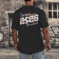 Senior Dad Class Of 2026 Soccer Ball Graduation Men's Back Print T-Shirt