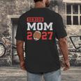 Senior Football Mom 2027 Team Class Of 2027 Graduation Mom Men's Back Print T-Shirt