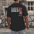 Senior Graduation Class Of 2023 Aunt Senior Tie Dye Men's Back Print T-Shirt